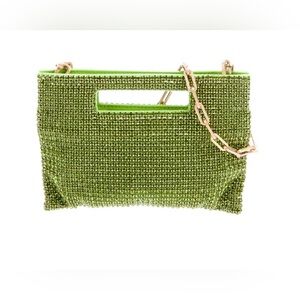 Cult Gaia Green Beaded Shoulder Bag